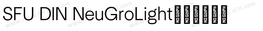 SFU DIN NeuGroLight字体转换